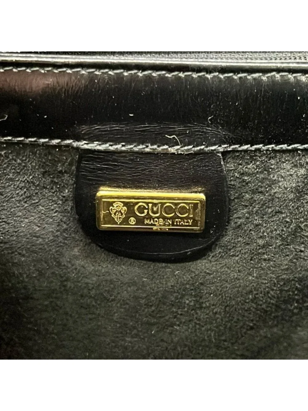 Gucci Handbag Vintage Black Leather